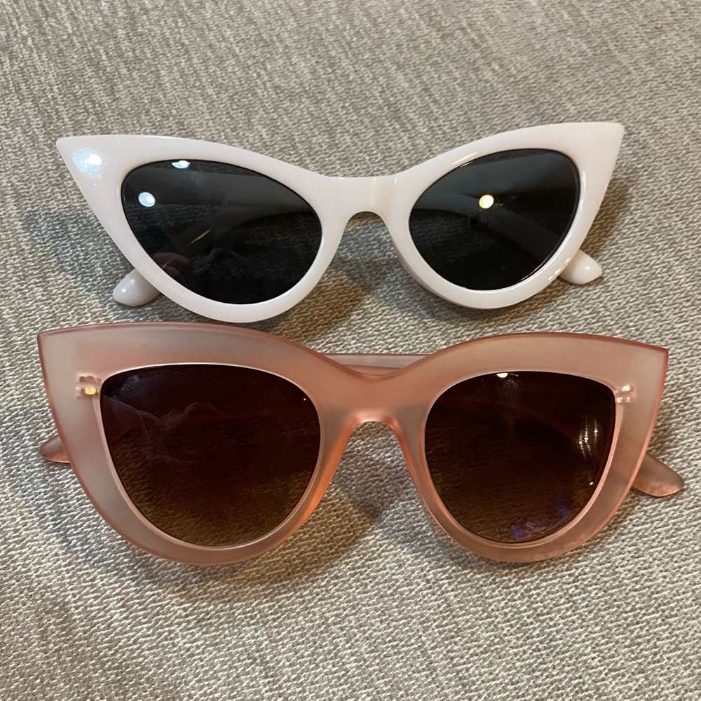 BUNDLE 2 Pairs of Colorful Cat-Eye Sunglasses